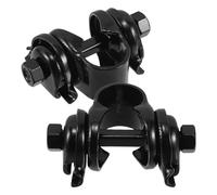 Mikikit 2 Pièces Collier de Serrage en Acier Noir pour Tige de Selle de Vélo, Stable et Fiable, pour Vélos de Montagne et Déplacements en Ville