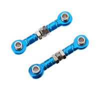 Mikikit 2 Pièces de Biellettes de Direction Réglables en Métal Oxydé Bleu, Diamètre Tête Sphérique 3 Mm, Compatibles Camion Rc et Voiture Rc pour Tringlerie Solide