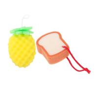 Mikikit 2 pièces Éponge de Bain pour Garçon Fille Colorée Nettoyage Corporel Doux et Exfoliation Éponge Exfoliante pour Massage Soins Quotidiens Peau Douce Couleur Couleur Aléatoire