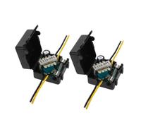 Mikikit 2 pièces Filtre Alimentation pour Voiture Isolation Boucle de Bruit pour Amplificateur Audio et Radio Compatible Voitures et Camions Installation Facile