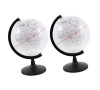 Mikikit 2 pièces Globe Vierge à Décorer Modèle Portable Décoration Artistique et Support Pédagogique DIY pour Adultes