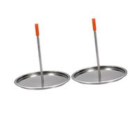 Mikikit 2 pièces Grilled Chicken Tray Acier Inoxydable Support Vertical pour Poulet et Dinde Rack de Rôtissage Extérieur Résistant et Polyvalent pour Barbecue Plein Air