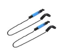 Mikikit 2 pièces Indicateurs de Morsure de Poisson Alarmes Professionnelles pour Nuit avec Fixation Facile Conçues pour Eau Douce et Adaptées Aux à Matériau Durable avec Couvercle Bleu