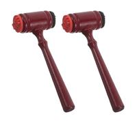 Mikikit 2 Pièces Judge Gavel Wood Stamp Set Creative Mini Mallet for Role Play Decorative Journal Crafting Classroom Supplies Sturdy Wooden Office Stamp