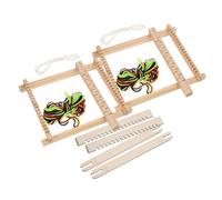 Mikikit 2 pièces Kit DIY Métier à Tisser Petit Format pour Garçon Fille Développement Intellectuel et Coordination Main-œil Outil Tissage Manuel Facile pour Ceintures et Écharpes