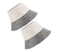 Mikikit 2 Pièces Lot de Bonnets de Sauna Feutre Chapeau de Sauna Russe Absorbant et Isolant et Spa Facile à Entretenir