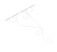 Mikikit 2 pièces Lot de Crochets Muraux Fer Blanc pour Plantes Suspendues Supports pour Paniers et Pots de Fleurs Décorations Jardin Polyvalentes et Faciles à Installer