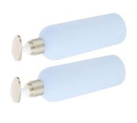 Mikikit 2 pièces Lot de Flacons Distributeurs Vides Pompe Lotion Shampooing Design Simple pour Salle de Bain Cuisine