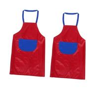 Mikikit 2 pièces Lot de Tabliers Peinture Garçon Fille Imperméables PVC Tablier Art pour Garçons et Filles Protection Taches pour Cuisine et Activités Créatives