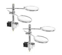 Mikikit 2 pièces Loupe à Clip pour Lunettes Grossissement Double Lentille Verre pour Bijoutiers et Horlogers Loupe de Précision Portable avec Fixation Ajustable pour Réparation Montres et