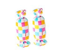 Mikikit 2 pièces Mâcher Peluche pour Chien Lot de Forme de Bonbon Stimulation Dentaire et Jeu Indépendant pour Chiots et Chiens Adultes