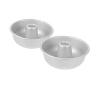 Mikikit 2 Pièces moule à beignet moule à gâteau des anges moule à gâteau creux moule à nourriture des anges plaques à pâtisserie pour beignets alliage d'aluminium Silver