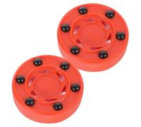 Mikikit 2 pièces Palets de Hockey sur Rue Palets Durables pour Roller Hockey Pucks Entraînement Professionnels pour Surfaces Lisses Intérieures et Extérieures Glisse Rapide et Stabilité