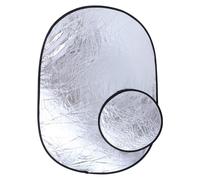 Mikikit 2 pièces Panneau Réflecteur Photographie Pliable Portable Argenté et Blanc Double Face Éclairage Doux pour Studio et Extérieur Accessoires Photographique Professionnels