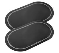 Mikikit 2 Pièces Patch de Pédale de Grosse Caisse en Pet Noir Antidérapant pour Protection de Peau de Tambour, Prolonge la Durée de Vie, pour Performances Live