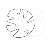 Mikikit 2 Pièces Pince Bambou écaille de Tortue Support de Croissance des Plantes Racks Monstera pour Plantes intérieures Support pour Plantes en Forme de Monstera Poteau de Monstre Le Fer