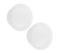 Mikikit 2 Pièces Plateau à Cire en Silicone Réutilisable Blanc pour Chauffe-Cire, Accessoire Élégant pour Diffuseur de Chaleur en Aromathérapie à Domicile