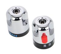 Mikikit 2 pièces Poignées de Robinet Électroplaquées pour Salle de Bain et Cuisine Kit de Réparation Stable et Remplacement Facile des Valves Thermostatiques Accessoires Compatibles pour
