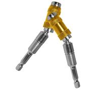 Mikikit 2 Pièces Porte Embout Pivotant Magnétique Flexible pour Perceuse Extension Rotative avec Anneau de Verrouillage pour Travaux les Étroits