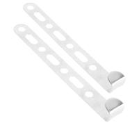 Mikikit 2 Pièces Support de Fixation Pince Longue pour Voiture en Alliage D'aluminium Argenté et Trous de 2cm et 0,9cm, Installation Facile pour Stable D'induction