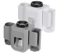 Mikikit 2 pièces Support Mural Porte-Brosse à Dents et Distributeur de Dentifrice sans Perçage Rangement Polyvalent pour Salle de Bain Installation Adhésive Facile Compatible Tubes Variés