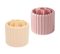 Mikikit 2 Pièces Support Pinceaux Maquillage Rotatif Organiseur Bureau Multifonction Cylindre pour Maquillage et Stylos Rangement Compact pour Salle de Bain et Coiffeuse