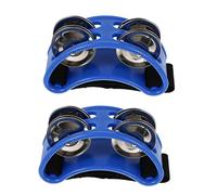 Mikikit 2 pièces Tambourins de Pied pour Garçon Fille de Instrument de Percussion Musical Éducatif pour Éveil Musical Accessoire de Performance Band pour Développer Écoute et Rythme