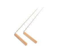 Mikikit 2 pièces Tiges de Radiesthésie Cuivre Robustes pour Divination de Eau et Détection Paranormale Outils Portables pour Recherche de Trésors et Objets Perdus