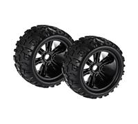 Mikikit 2 pièces Truck Rc Wheels and Tires Set Diameter Grip Compatible with Traxxas Off Road Accessories