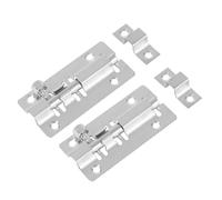 Mikikit 2 pièces Verrou Targette Vol Acier Inoxydable Serrure Coulissante Renforcée pour Porte Intérieure Garage Boîte et Armoire Finition Brossé Résistante Corrosion