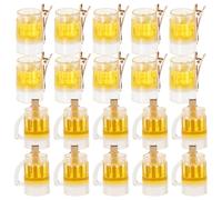 Mikikit 20 pièces Beer Mug Hair Clips For Women Fun Beverage Barrettes Unique Party Hair Accessories Photoshoot Clips