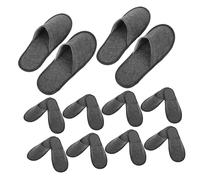 Mikikit 20 pièces Chaussons Pliables Légers pour Invités Usage Intérieur Maison et Hôtel Semelle Épaisse Convenant pour Voyage et Séjour