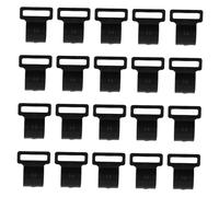 Mikikit 20 pièces Clips de Tente Plastique C pour Bâche et Auvent Pince de Fixation Résistante pour Camping Connecteur de Mât de Tente Accessoire Léger Antivents