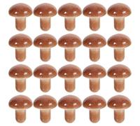 Mikikit 20 Pièces de Champignons Factices Décoratifs Photo Mini Champignons Multifonctionnels en Plastique Léger Couleur Beige Clair Accessoires pour Maison Boutique et Atelier Créatif