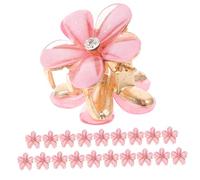 Mikikit 20 pièces Lot de Mini Pinces à Cheveux Fleur Étincelante Rose pour Cheveux Fins Clips Mignons et Résistants Accessoires Polyvalents pour Coiffures Sécurisées Au Quotidien