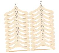Mikikit 20 pièces Mini Cintres pour Vêtements de Poupée Accessoires Maison Poupée Miniature Cintres sans Angles Organisateur Pratique