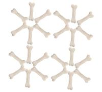 Mikikit 20 pièces Mini Os Résine pour Décor Micro Paysage Accessoires pour Table et Bricolage Os Miniatures Réalistes pour Costumes Halloween et Décorations Petites Scènes
