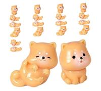 Mikikit 20 Pièces Miniature Dog Figurines Set for DIY Crafting Resin Small Lifelike Puppy Statues for Dollhouse Bonsai Fairy Garden and Tabletop Decoration