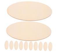 Mikikit 20 Pièces Oval Wooden Pieces For Crafts Unfinished Natural Wood Slices For Painting Drawing And Educational DIY Art Projects Rustic Oval Wood Shapes Creative Classroom Activities