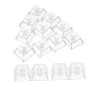 Mikikit 20 Pièces Transparent Keycaps Set for Mechanical Keyboards Replacement Key Caps Covers with Enhanced Backlight Compatibility and Easy to Clean