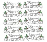 Mikikit 20pièces Décorations de Noël à Suspendre Étiquettes et Pendentifs Forme de Lettres pour Sapin de Noël et Décoration de Maison