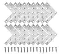 Mikikit 20pièces Équerre De Renfort Robuste Support Angle Droit Fixation pour Assemblage Meuble Quincaillerie