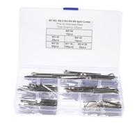 Mikikit 230 pièces Coffret Goupilles Fendues Clips Métalliques pour Fixation Auto Assortiment Compact avec Boîte de Rangement Portable Usage Mécanique et Réparation Véhicules