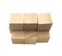 Mikikit 24 pièces Cubes Naturel à Peindre Carrés Pin Non Traités pour Bricolage Artisanat DIY et Décoration Personnalisée