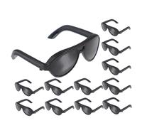 Mikikit 24 pièces Lunettes de Soleil Miniatures pour Poupées Accessoires Résistants pour Décoration et Habillage Lunettes de Poupée Noires pour Jeux Imitation