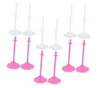 Mikikit 24 pièces Support de Poupée Supports Universels pour Figurines Accessoires pour Filles Transparente et Rose Stabilité et Portabilité