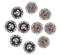 Mikikit 25 pièces Boutons Pression Vintage pour Vêtements Attaches Snap DIY Remplacement Pratique pour Manteaux Chemises Chapeaux et Accessoires