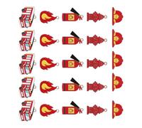 Mikikit 25 Pièces Porte-clés Mini Camion de Pompier et Flamme en Alliage Léger et Résistant Pompier Design Unique pour Décoration et Présents