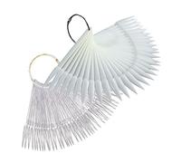 Mikikit 2Ensembles Couleur Échantillons Ongles Pratique de Transparent et Naturel pour Ongles pour Salons et Écoles de Beauté