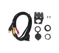 Mikikit 2m Câble Extension USB avec Adaptateur Audio Prise Encastrable pour Voiture Et Bateau pour Connexion Aux Et USB